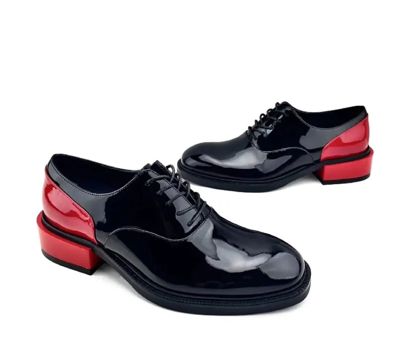 Neue Design Herren Derby Schuhe Echtleder Schnürschuhe Freizeit Business Formelle Schuhe Rindsleder Patchwork Mode Party Hochzeitsschuhe