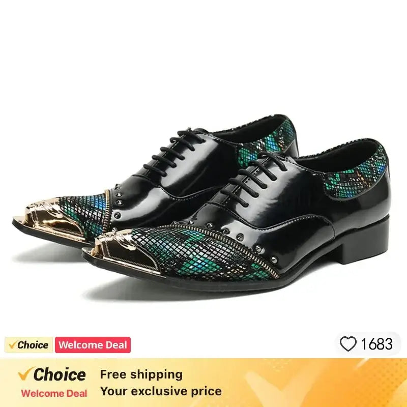 Luxusmarke Herrenschuhe Glitzer Gold italienische Hochzeitsschuhe Herren Leder Spitz Zehe Anzugschuhe Übergröße Herrenschuhe