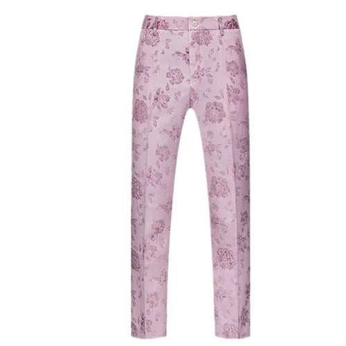 New Men Luxury Jacquard Suit Pants Fashion Wedding Party Groom Dress Trouse Large Size 6XL