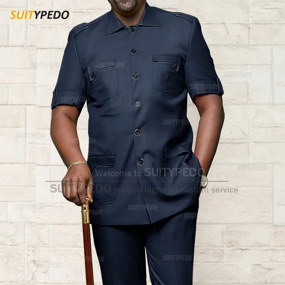 Herren Anzüge für formelle Anlässe, Afrikanischer Stil, Gute Qualität, Blazer und Hose, 2-teiliges Set, Business Meeting, Slim Fit Kostüme