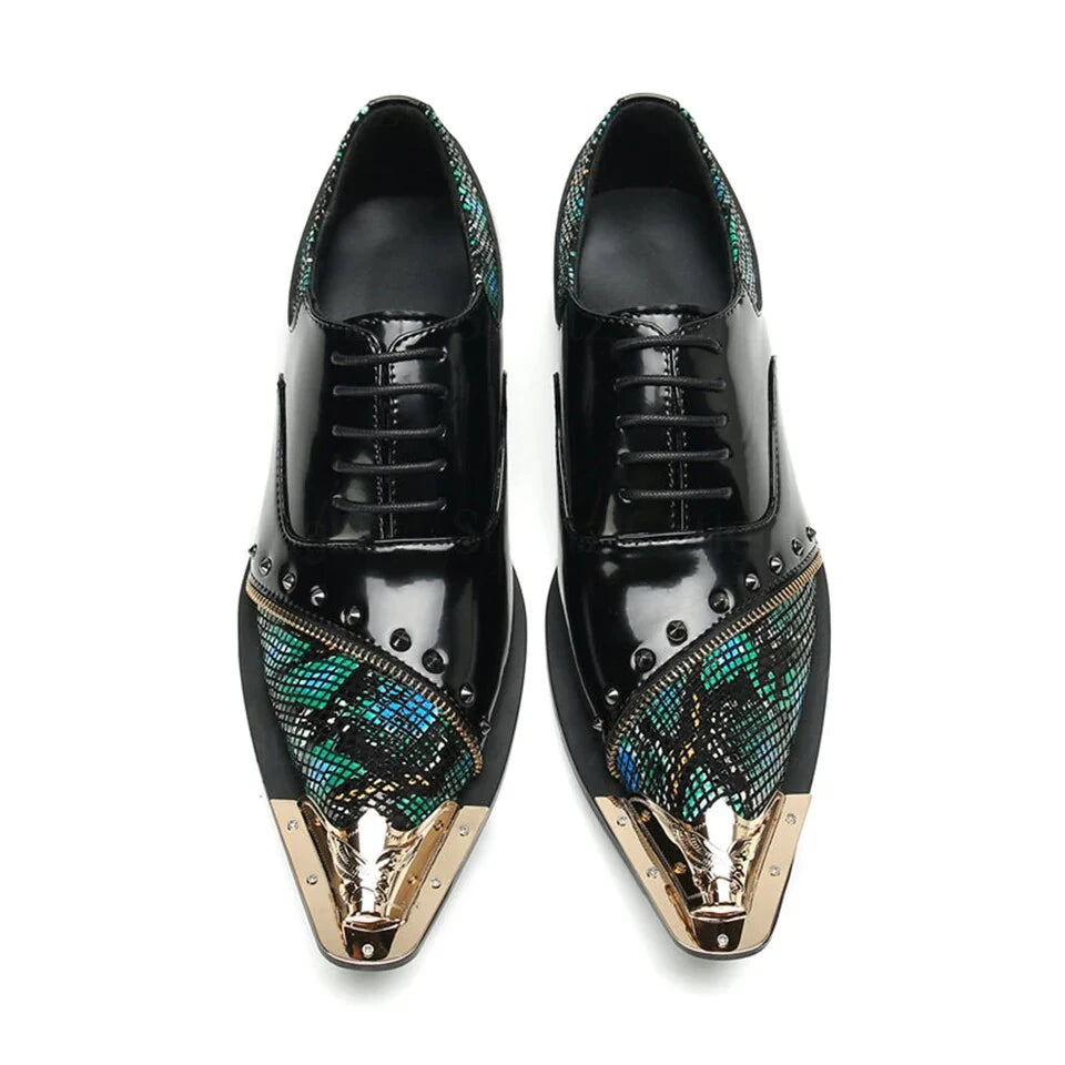 luxury brand Men shoes glitter gold  italian wedding dress shoes men leather pointed toe formal shoes  plus size men shoes