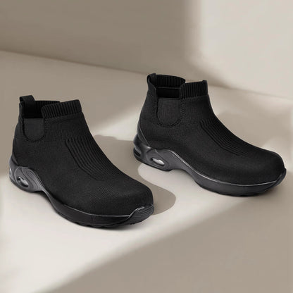 LARNMERN Steel Toe Shoes for Men Women Water Resistant Work Boots Non Slip Safety Sneakers Slip On Industrial Air Cushion Chelse