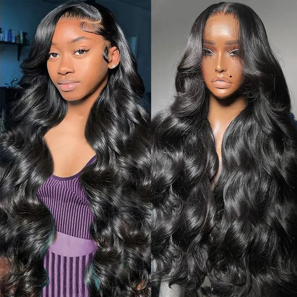 Raw Indian Body Wave 250% Density 40 42 inch 13x6 HD Lace Front Human Hair Wigs 13x4 Frontal Wigs Women Glueless Closure Wigs