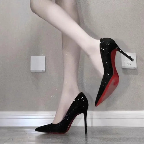 2026women Autumn New Fashion Brand Designer Outdoor Slip-on High Heels Sexy Pointed Elegant Banquet Dress Women's Low-top Shoes