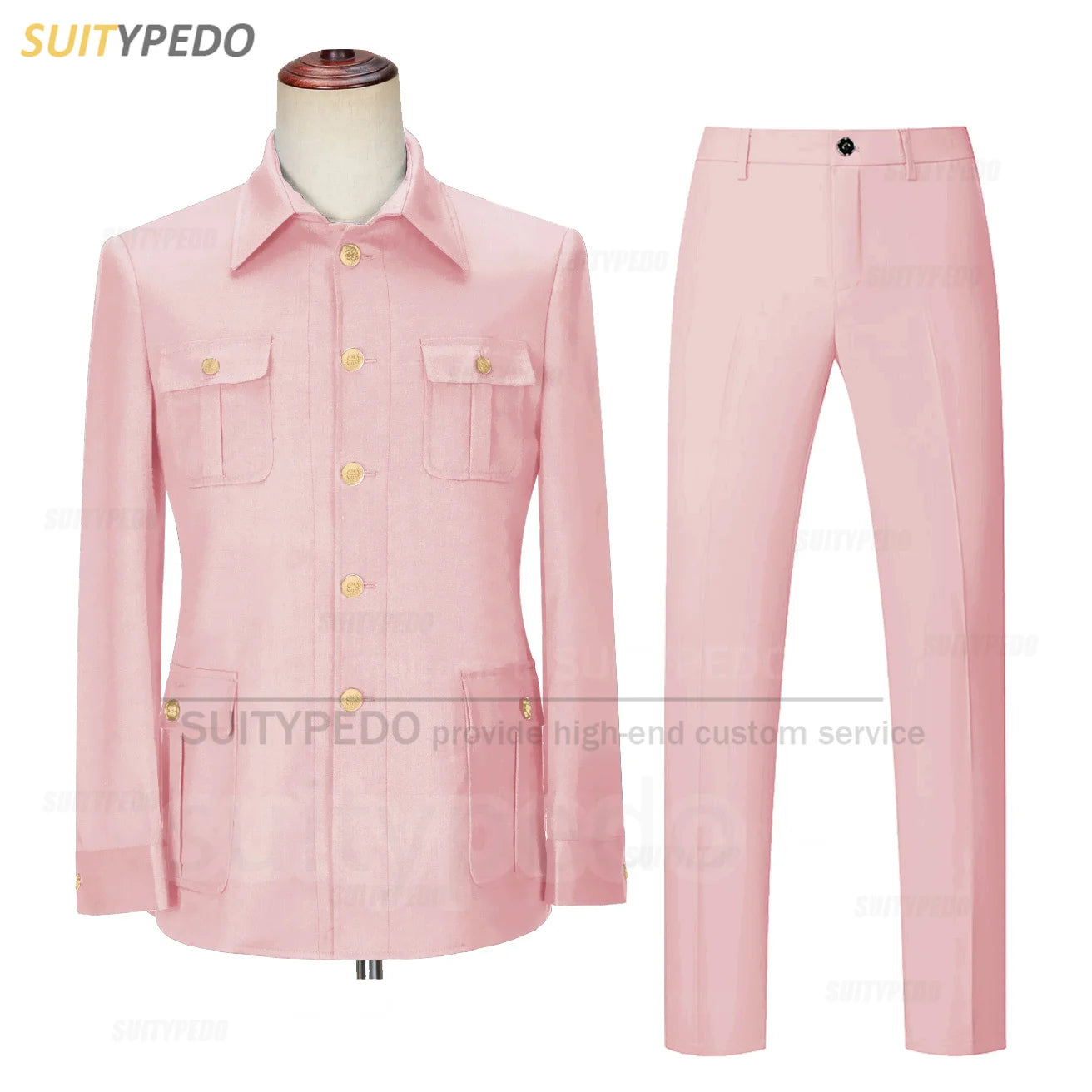 Smart Casual Suit Set For Men Wedding Banquet Grooms Elegant Outfits Formal Party Tailor-made Slim Fit Blazer Pants 2 Pieces