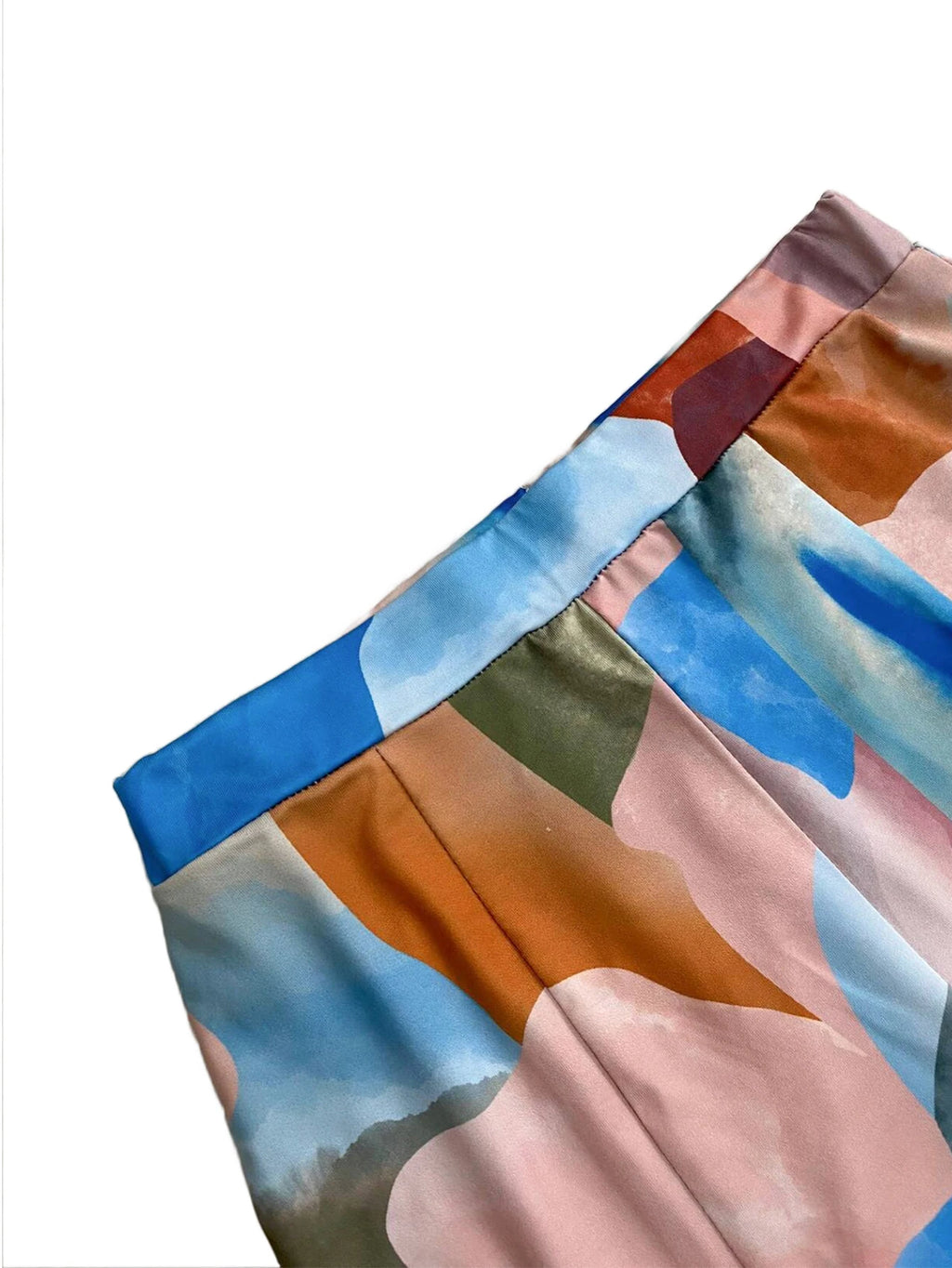 2115European and American women's fashion slim sexy ruffled mesh patchwork printed pants