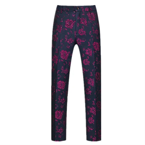 New Men Luxury Jacquard Suit Pants Fashion Wedding Party Groom Dress Trouse Large Size 6XL