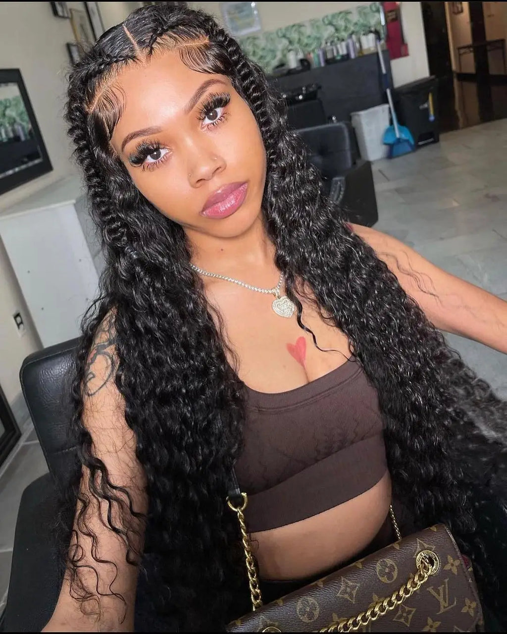 300% High Density Loose Deep Wave 40 46 50 Inch 13x6 13x4 HD Lace Frontal Human Hair Wig Brazilian 360 Full Curly Wigs For Women