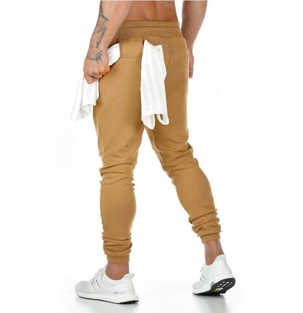 2021 new Men Casual Pants Solid Color Gyms Fitness Workout Sportswear Trousers Autumn Winter Male Crossfit Track Pants