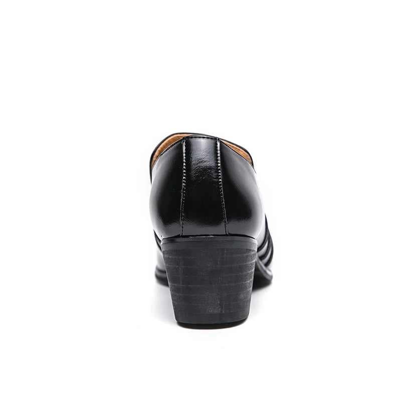 High-End Marke Herren Business Schnürschuhe Leder Erhöhte Höhe Britische Schuhe Herren Spitz zulaufende Zehe Schuhe Hochzeit Stiefel Größe:37-46