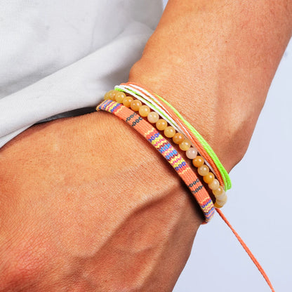 3pcs Bohemian Adjustable Hand Woven Bracelet Colorful Summer Bracelet Beach Bracelet Bohemian Jewelry