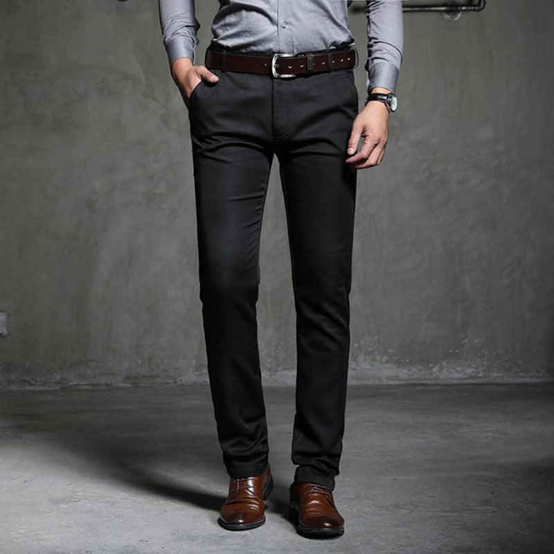 Men&#39;s Slim Suit Pants Large Size Fashion Office Meeting Business Casual Stretch Comfortable Breathable Black Blue Trousers