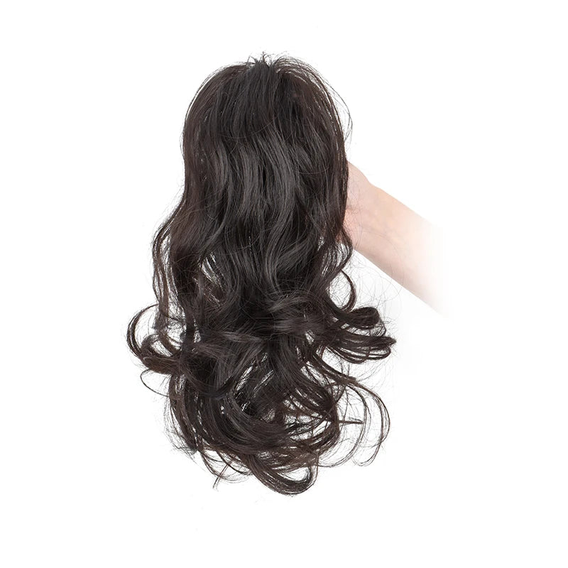 Synthetic 12Inch Ponytail Claw Clip Ponytail Extensions Short Curly Ponytail Ladies Black Brown Blonde Hair Clip for Women