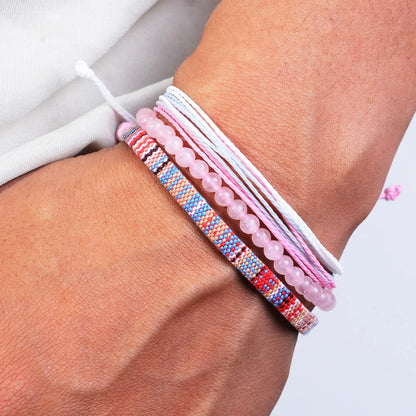 3pcs Bohemian Adjustable Hand Woven Bracelet Colorful Summer Bracelet Beach Bracelet Bohemian Jewelry