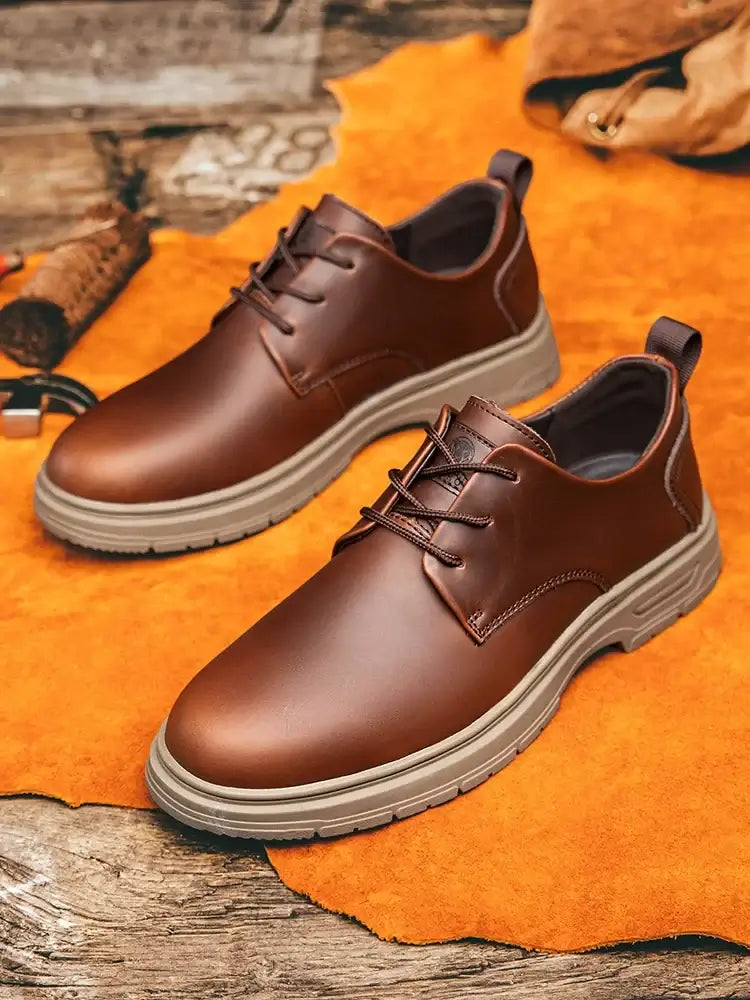 CLOHOO Handgemachte Herren Business Casual Schuhe Bequeme Klassische Schnürschuhe Arbeitsschuhe Modische Hochzeits-Herrenschuhe