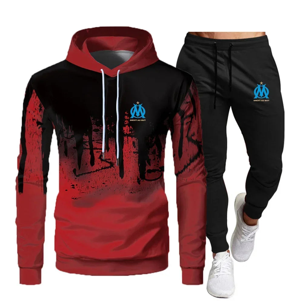 Men's Autumn and Winter Sweaters, Hooded Pullover Set, Warm Clothing, Fitness Jogging Suit, New Casual Set, 2023 Fashion