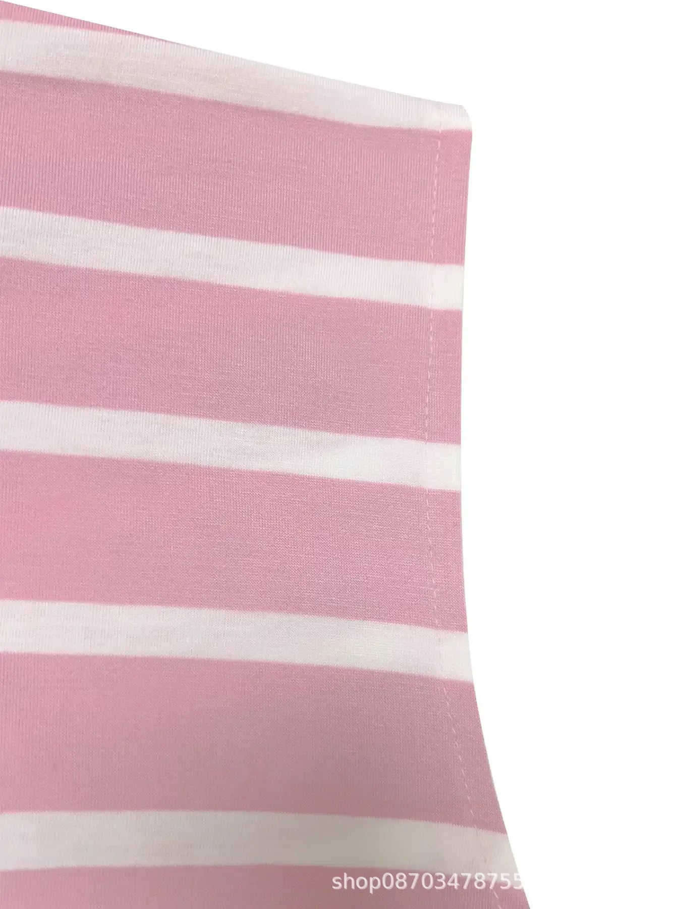 Elegant And Elegant Waist Lace Up Striped Round Neck Short Sleeve Long Dress Summer Party Bodycon Women's Dresses