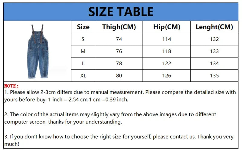 Jumpsuit Women Jeans Rompers New Retro Big Pocket Loose Denim Overalls Fashion Large Size Wide-leg Pants Drop Shipping