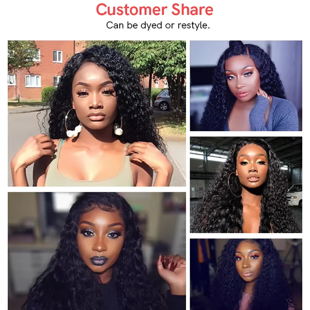 40 Inch Deep Wave Brazilian Human Hair Bundles 3/4 PCS Natural Black Unprocessed Remy Hair Extensions Weave Bundles Soft Silky