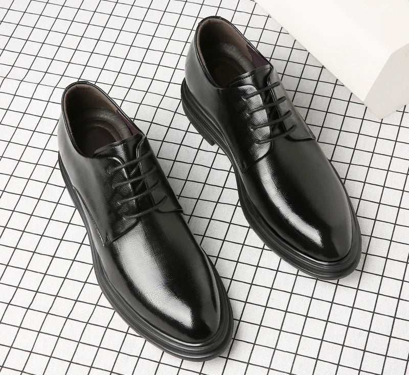 Elevator Shoes Men Dress Shoes 3/6/8 cm Men Formal Shoes Winter/Spring Classic Business Luxury Men Oxfords Footwear Suit Shoes