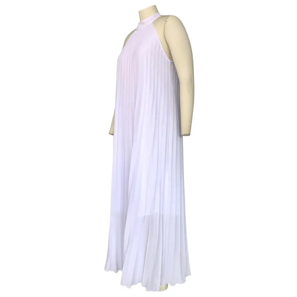 Wmstar Damen Übergröße Langarmkleid Ärmellos Bandage Neckholder Hohl Gesplitzt A-Linie Maxikleider Outfits Großhandel Dropshipping