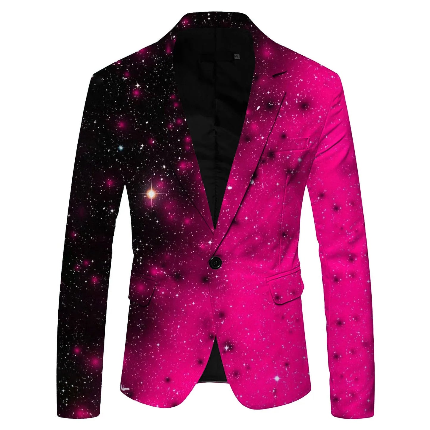 Men'S Suit 3d Sequin Suit Printed Pocket Lapel Button Up Suit Blazers Two Social Outerwear Coat Casual Wedding Jacket Coat