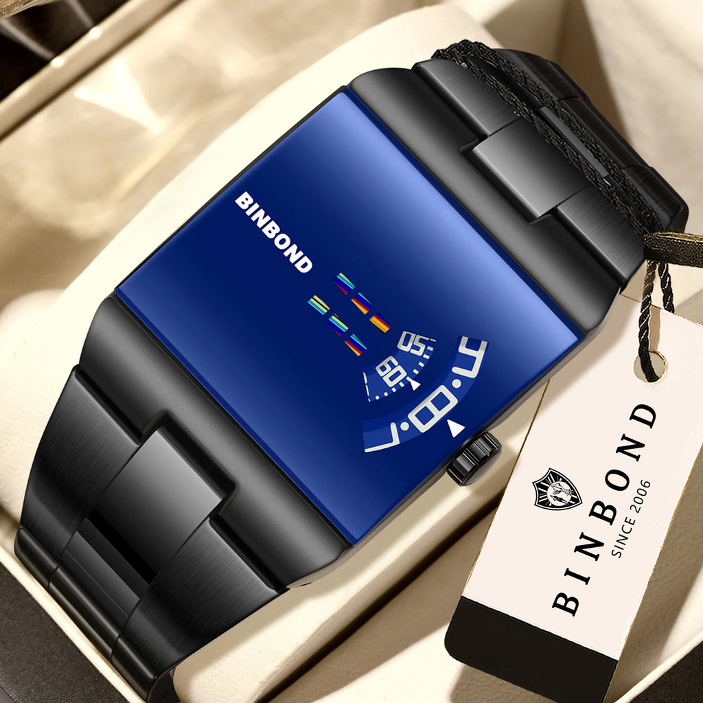 BINBOND Original Design Waterproof Men's Watch Accurate Quartz Watches For Men Luxury Sturdy Sport Wristwatches Casual Reloj