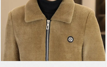 Winter Faux Fur Jacket for Men Thick Warm Fur Integrated Jacket High-quality Casual Business Windbreaker coats men clothing
