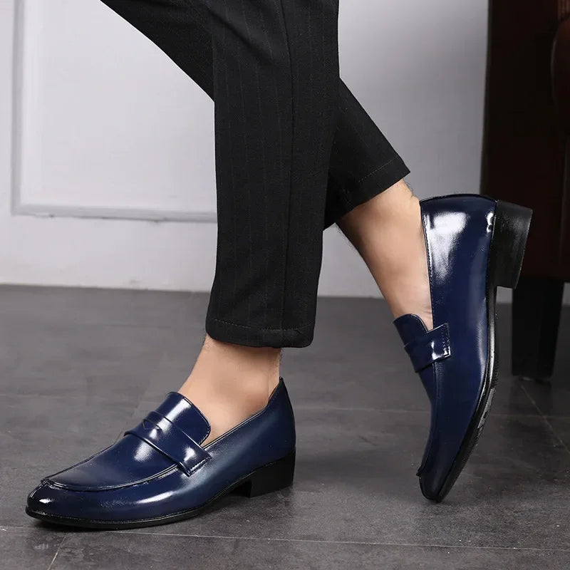 Men Leather Shoes New British Business Dress Shoes Fashion Pointed Social Shoes Casual Shoes Zapatos Hombres