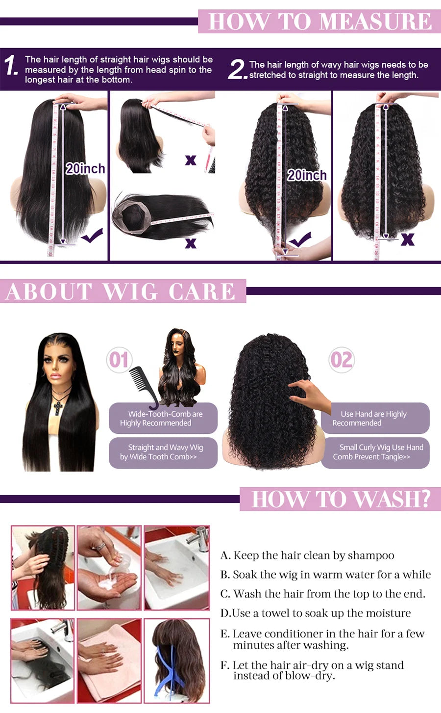 WowAngel 250% Verbesserte 13x6 HD Lace Full Frontal Wigs Glueless Glatte Echthaarperücken Vorgezupfte Natürliche Kopfhaut Brasilianisches Haar
