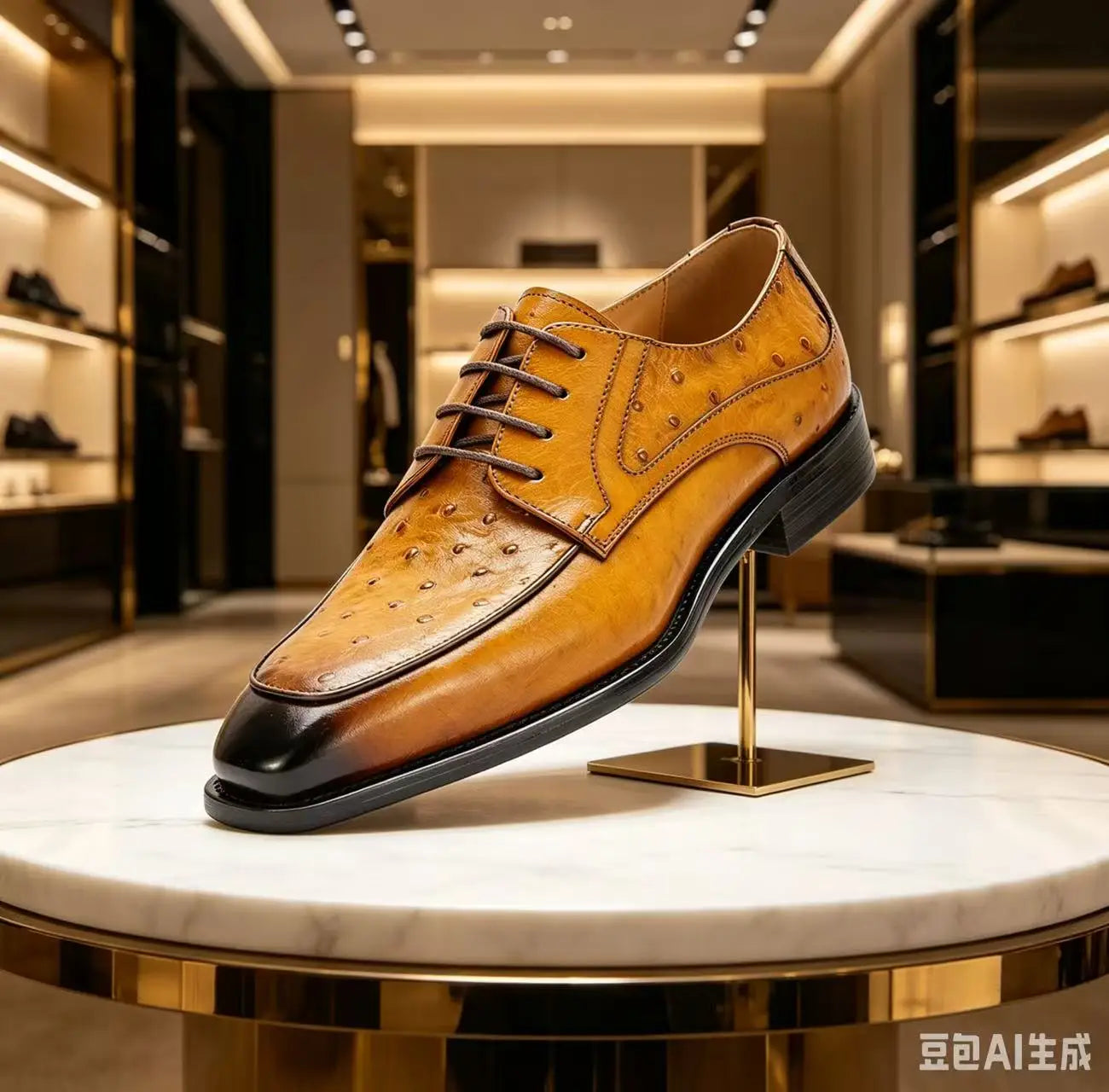 2026 new ostrich leather pattern men's genuine leather formal wear handmade cowhide Fashion casual business leather shoes