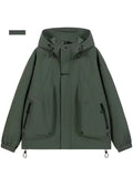 New Men's Outdoor Hooded Windbreaker Jacket Autumn Waterproof Hiking Bomber Jackets Women Trekking Softshell Coats