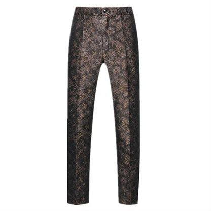 New Men Luxury Jacquard Suit Pants Fashion Wedding Party Groom Dress Trouse Large Size 6XL