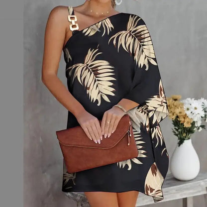 Summer Print Women Dress Fashion Sexy Loose Elegant Casual Dresses Female Office Clubwear Party Dress Robe Femme New