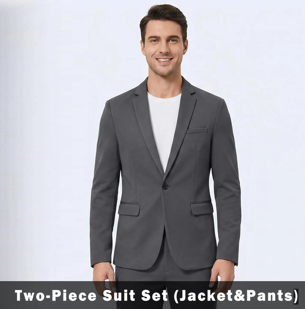 Men's 2-Piece Suit Set Fashionable Eveningwear Tuxedo Pants Ideal for Wedding Parties