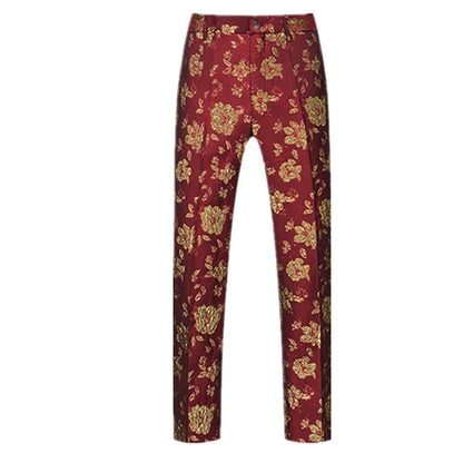 New Men Luxury Jacquard Suit Pants Fashion Wedding Party Groom Dress Trouse Large Size 6XL