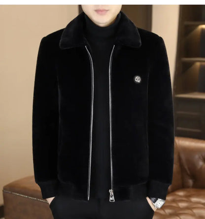 Winter Faux Fur Jacket for Men Thick Warm Fur Integrated Jacket High-quality Casual Business Windbreaker coats men clothing