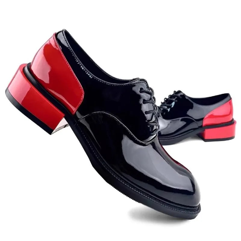 Neue Design Herren Derby Schuhe Echtleder Schnürschuhe Freizeit Business Formelle Schuhe Rindsleder Patchwork Mode Party Hochzeitsschuhe