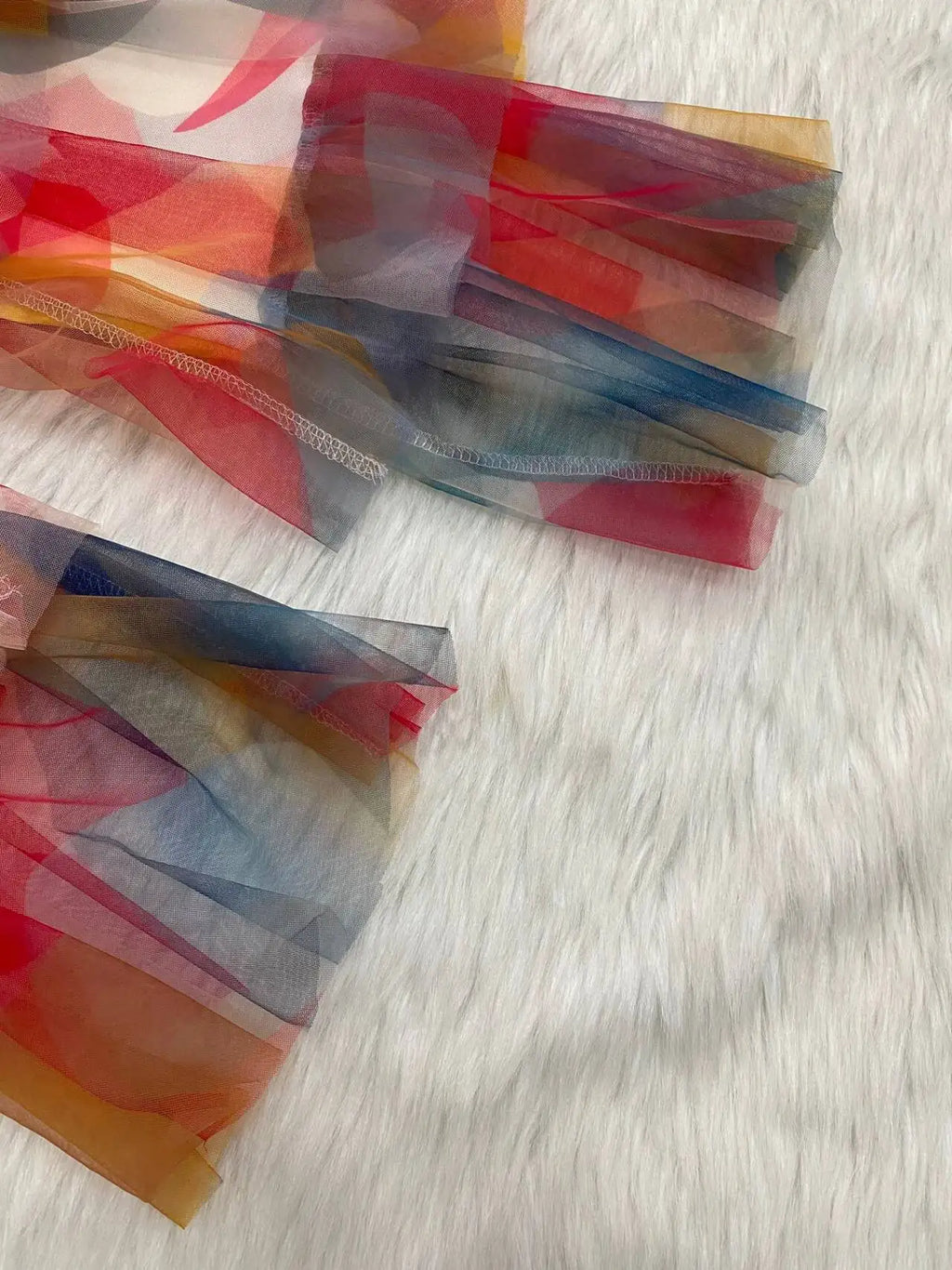 2115European and American women's fashion slim sexy ruffled mesh patchwork printed pants