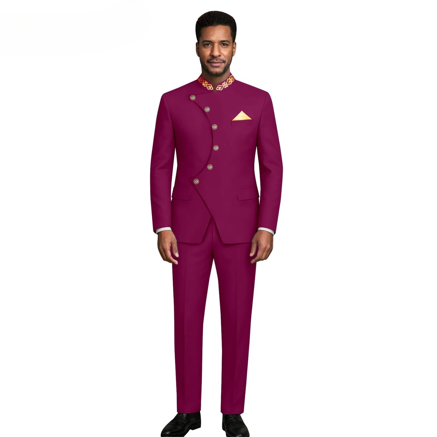 (Jacket +Pants) 2026 New Luxury Elegant Men's Suits 2 Piece Set Fashion Korean Casual Slim Fit Social Groom Wedding Tuxedo