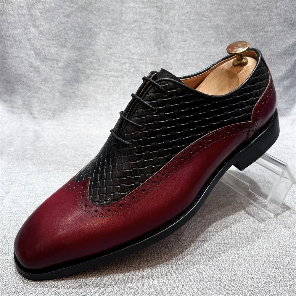 British Style Red Calf Leather Monk Strap Men Loafers Slip-On Dress Shoes with Buckle Strap Flats for Male Sizes 39-46