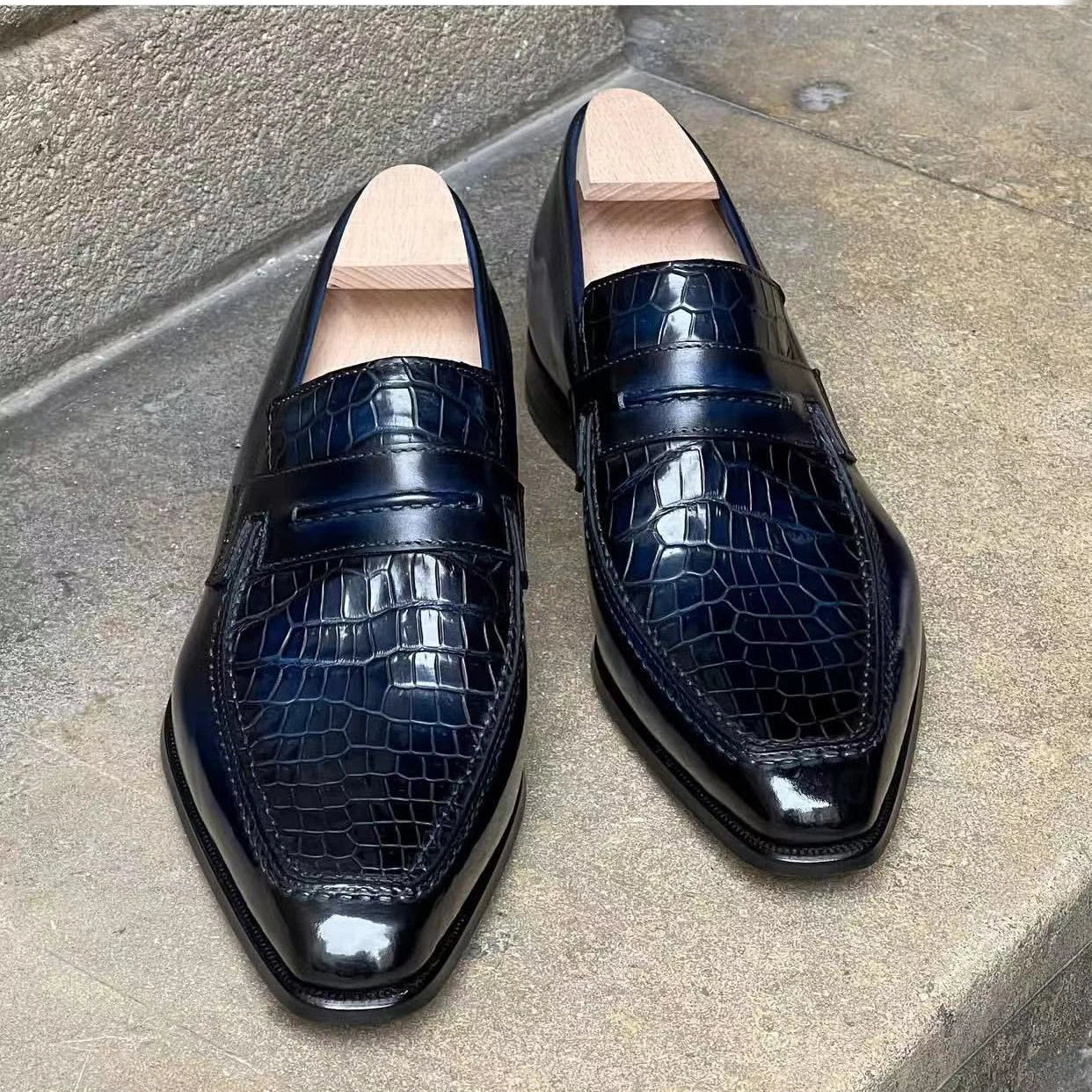 kexima new men dress sheos male crocodile shoes male loafers male shoes weding business shoes
