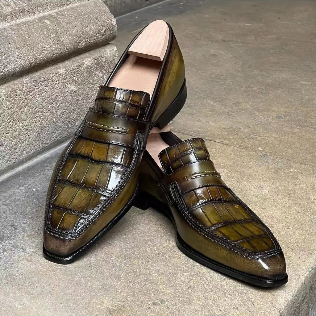 kexima new men dress sheos male crocodile shoes male loafers male shoes weding business shoes