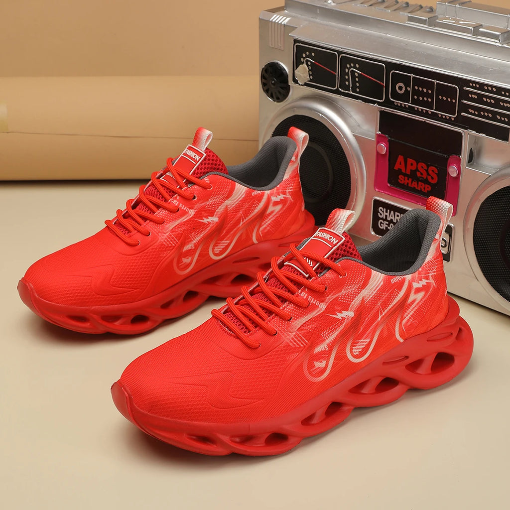 Unisex Running Shoes Men Women Lightweight Mesh Breathable Comfortable Flat Soft Tennis Shoes Summer Lace-up Sneakers Man