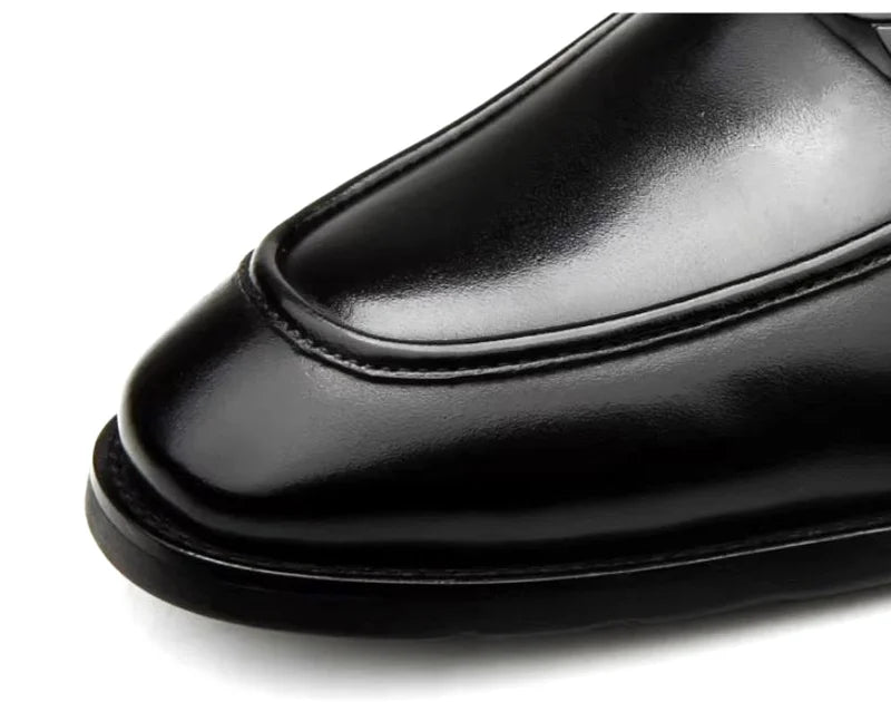 Hochwertige Metallschnalle Lederschuhe Für Herren Luxuriöse Slip-on Echtes Leder Business Formelle Schuhe Bräutigam Hochzeitsschuhe
