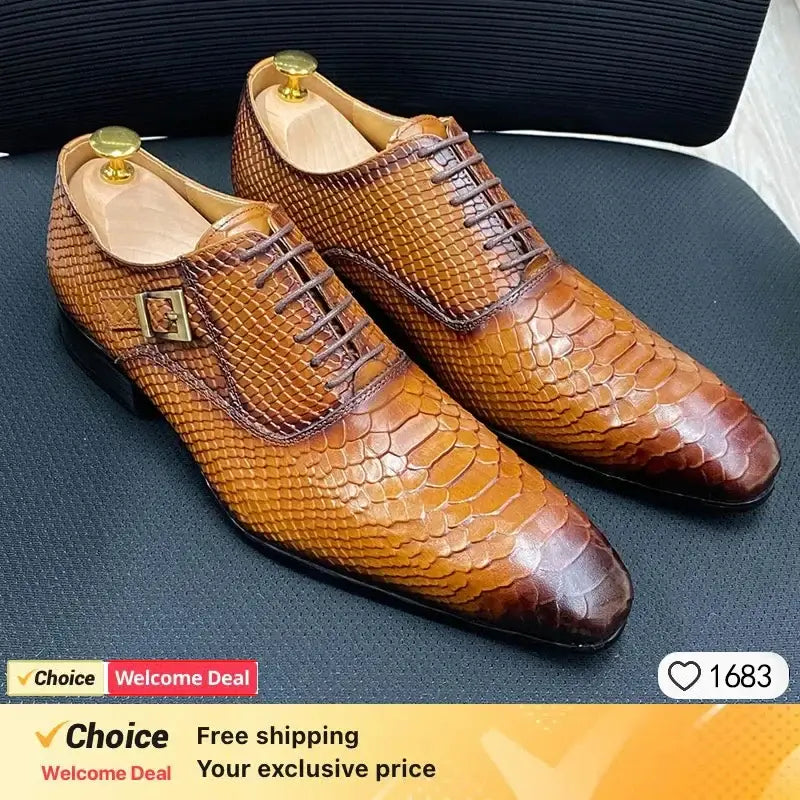 Italienische handgefertigte Herren Oxford-Schuhe Echtes Kalbsleder Schwarz Braun Klassische Brogue Business Hochzeitsschuhe Für Herren 2026 Neu