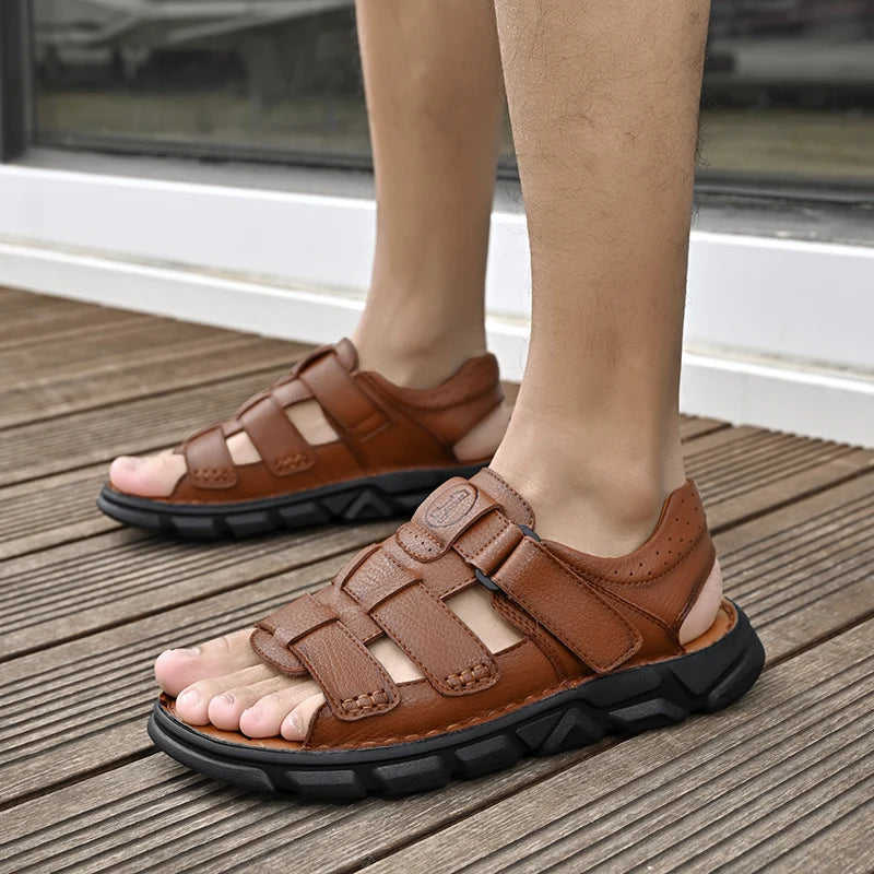 Men's Sandals Summer Artificial Leather Sandals Men Outdoor Classic Quality Lightweight Men Shoes Summer Sneakers Beach Sandals