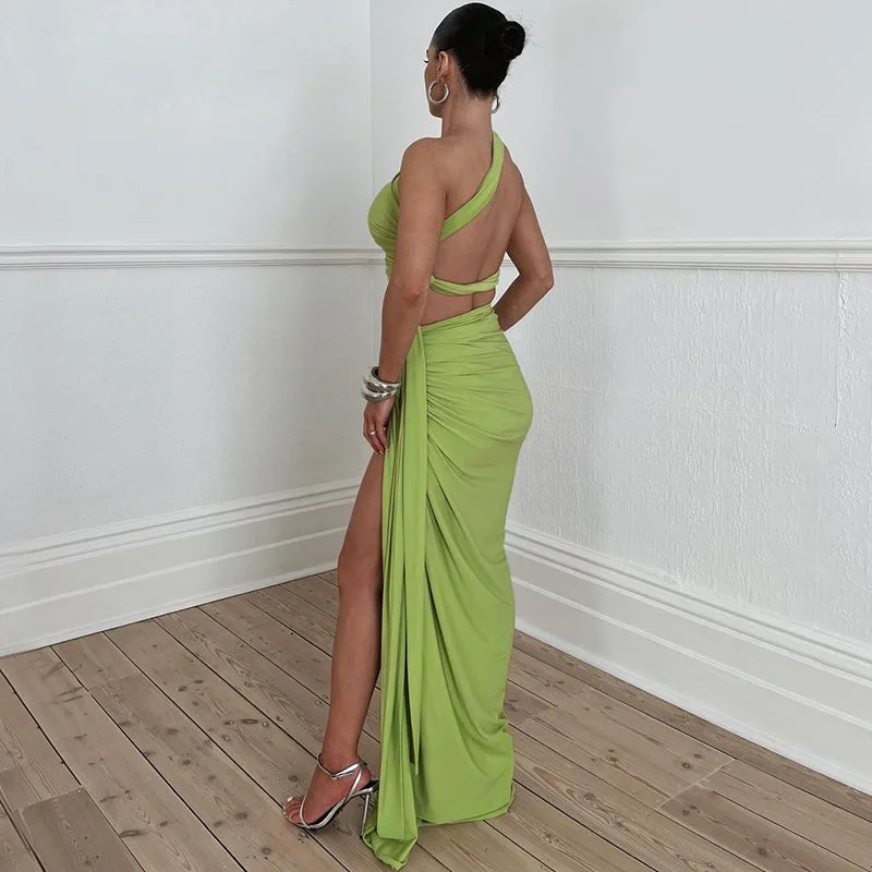 Summer Two Piece Sets Women long dress Suit 2024 Female sexy Split skirts Solid backless Clothing sets elegant Skirt set y2k ﻿