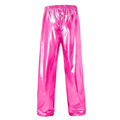 2026 New Men Green Shiny Trousers, Fashion Casual Pants, Gold, Red, Blue, Silver Available, Size S,M,L,XL,XXL,3XL