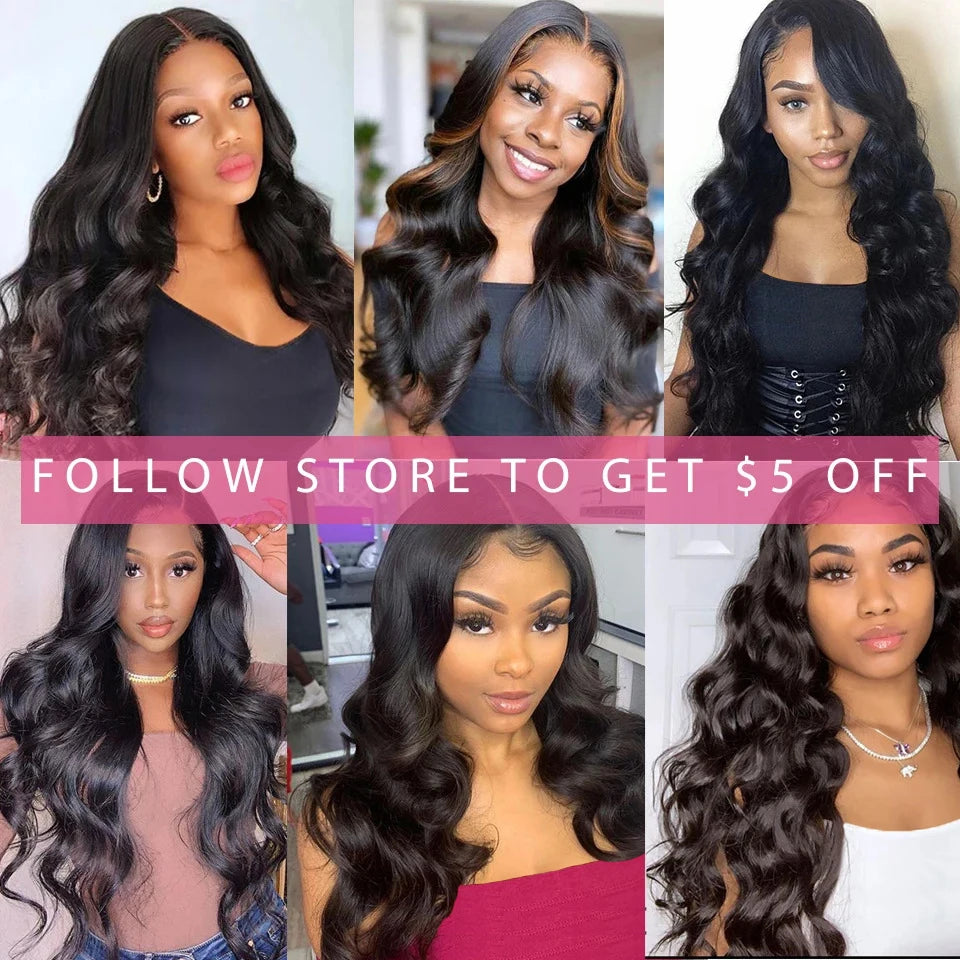 Beaufox Body Wave Bundles brasilianische Haar-Weave-Bündel 1/3/4 Stk. Echthaar-Bündel Natur-/Tiefschwarz 8-30" Remy Haarverlängerungen